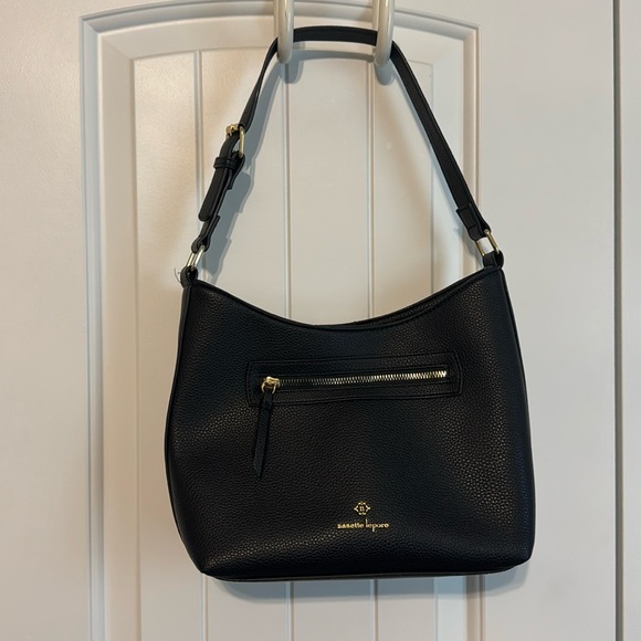 Nanette Lepore Shoulder Bag in black with gold hardware - Picture 1 of 7